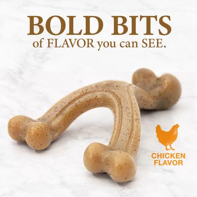 Show full view: Nylabone Gourmet Style Strong Chew Wishbone Dog Chew Toy, Large slide 3 of 13