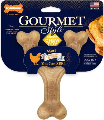 Show full view: Nylabone Gourmet Style Strong Chew Wishbone Dog Chew Toy, Large slide 6 of 13
