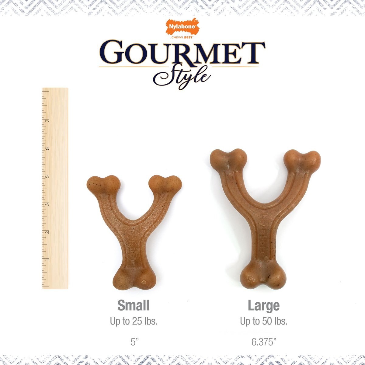 Nylabone Gourmet Style Strong Chew Wishbone Dog Chew Toy