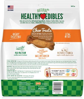 Show full view: Nylabone Healthy Edibles All-Natural Long Lasting Bacon Dog Chew Treats, Medium, 12 count slide 7 of 10