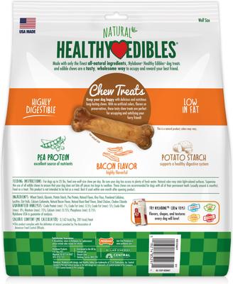 Show full view: Nylabone Healthy Edibles All-Natural Long Lasting Bacon Dog Chew Treats, Medium, 7 count slide 7 of 10