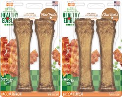 Nylabone Healthy Edibles All-Natural Long Lasting Bacon Dog Chew Treats, X-Large, 4 count