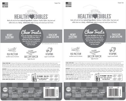 Show full view: Nylabone Healthy Edibles All-Natural Long Lasting Bacon Dog Chew Treats, X-Large, 4 count slide 8 of 11