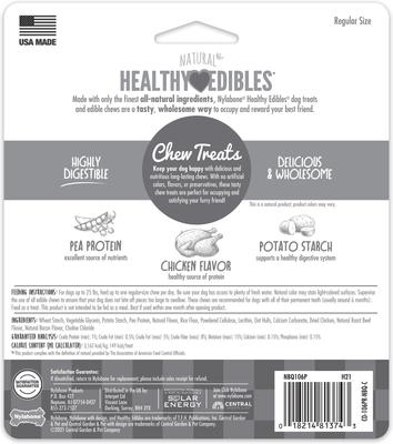 Show full view: Nylabone Healthy Edibles All-Natural Long Lasting Chicken Dog Chew Treats Small, 3 count slide 8 of 12