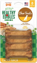 Nylabone Healthy Edibles All-Natural Long Lasting Chicken Dog Chew Treats X-Small, 8 count