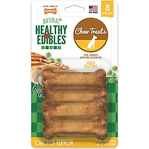 Nylabone Healthy Edibles All-Natural Long Lasting Chicken Dog Chew Treats X-Small, 8 count