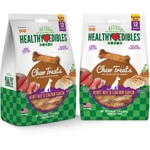 Nylabone Healthy Edibles All-Natural Long Lasting Roast Beef Dog Chew Treats