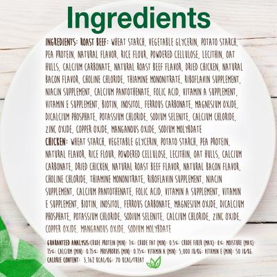 Show full view: Nylabone Healthy Edibles All-Natural Long Lasting Dog Chew Treats, Roast Beef & Chicken, Small, 24 count slide 5 of 13