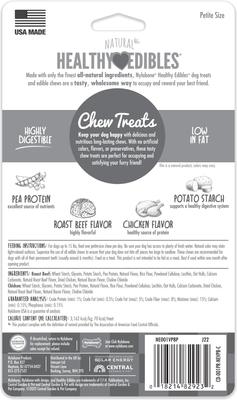 Show full view: Nylabone Healthy Edibles All-Natural Long Lasting Dog Chew Treats, Roast Beef & Chicken, X-Small, 8 count slide 9 of 13