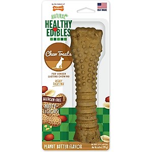 Nylabone Healthy Edibles All-Natural Long Lasting Peanut Butter Flavor Dog Chew Treats, 1 count, X-Large/Souper