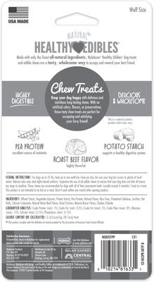 Show full view: Nylabone Healthy Edibles All-Natural Long Lasting Roast Beef Dog Chew Treats, Medium, 2 count slide 10 of 13