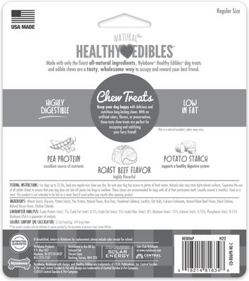 Show full view: Nylabone Healthy Edibles All-Natural Long Lasting Roast Beef Dog Chew Treats, Small, 3 count slide 9 of 12
