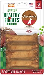 Nylabone Healthy Edibles All-Natural Long Lasting Roast Beef Dog Chew Treats, X-Small, 8 count