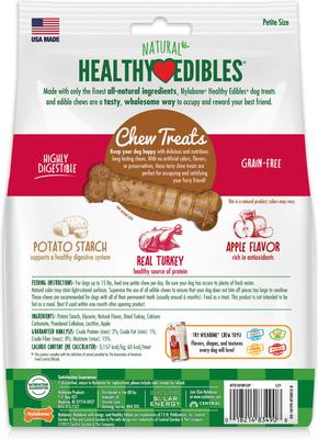 Show full view: Nylabone Healthy Edibles All-Natural Long Lasting Turkey & Apple Dog Chew Treats, X-Small, 12 count slide 8 of 12