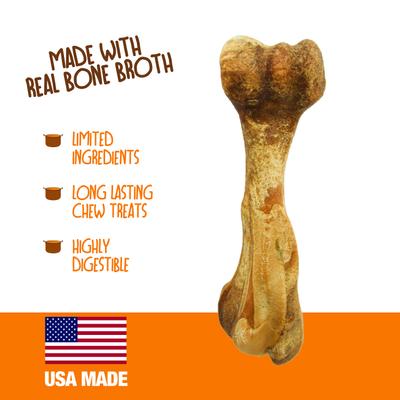 Show full view: Nylabone Healthy Edibles Broth Bone Ham Flavor Dog Treats, Large, 1 count slide 9 of 11