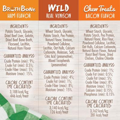 Show full view: Nylabone Healthy Edibles Long-Lasting Adult Medium Bacon Variety Pack Dog Chews, 5 count slide 5 of 7