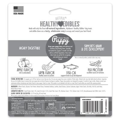 Show full view: Nylabone Healthy Edibles Long Lasting Puppy Lamb & Apple Flavor Dog Bone Treats, Small, 4 count slide 8 of 13