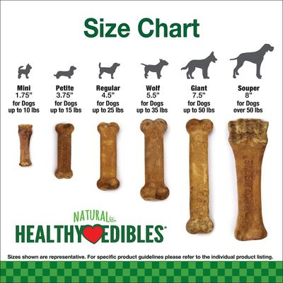 Show full view: Nylabone Healthy Edibles Longer Lasting Bacon Flavor X-Small Breed Dog Bone Treat, 16 count slide 7 of 13