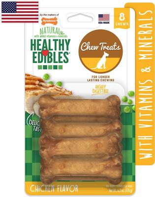Show full view: Nylabone Healthy Edibles Longer Lasting Chicken Flavor X-Small Breed Dog Bone Treats, 16 count slide 5 of 13