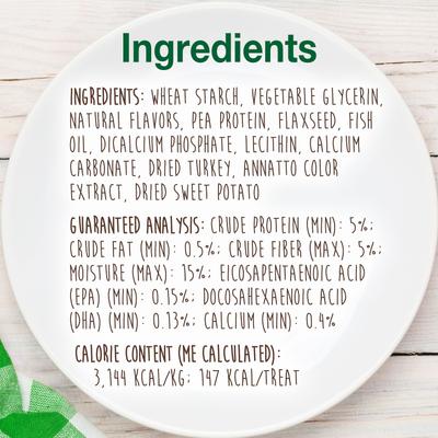 Show full view: Nylabone Healthy Edibles Longer Lasting Puppy Turkey & Sweet Potato Flavor Dog Bone Treats, Small, 3 count slide 5 of 13