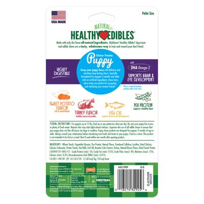 Show full view: Nylabone Healthy Edibles Longer Lasting Puppy Turkey & Sweet Potato Flavor Dog Bone Treats, Small, 8 count slide 9 of 13