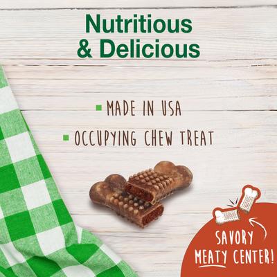 Show full view: Nylabone Healthy Edibles Meaty Center Beef Small Natural Dog Treats, 12 count slide 5 of 13