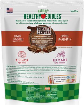 Show full view: Nylabone Healthy Edibles Meaty Center Beef Small Natural Dog Treats, 12 count slide 9 of 13