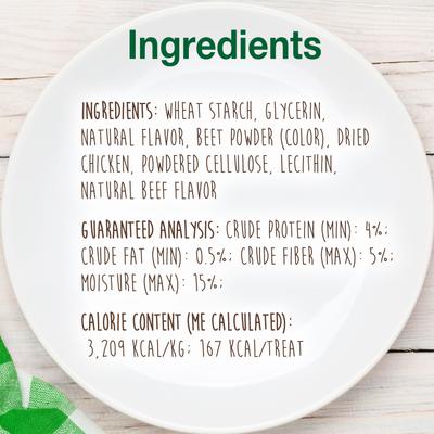 Show full view: Nylabone Healthy Edibles Meaty Center Natural Medium Dog Treats, 2 count slide 9 of 13