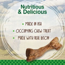 Nylabone Healthy Edibles WILD Natural Long Lasting Bison Dog Chew Treat, Medium, 2 count slide 2 of 9