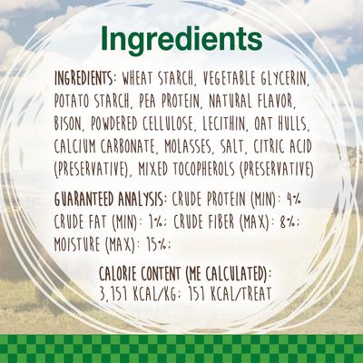 Show full view: Nylabone Healthy Edibles WILD Natural Long Lasting Bison Dog Chew Treat, Medium, 2 count slide 5 of 13