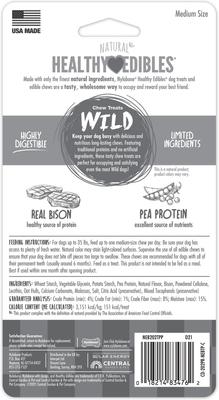 Show full view: Nylabone Healthy Edibles WILD Natural Long Lasting Bison Dog Chew Treat, Medium, 2 count slide 8 of 13