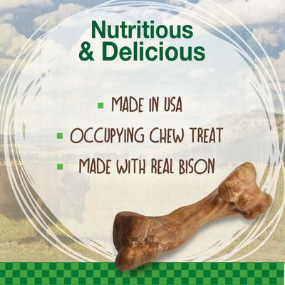 Show full view: Nylabone Healthy Edibles WILD Natural Long Lasting Bison Dog Chew Treats, Small, 16 count slide 3 of 13