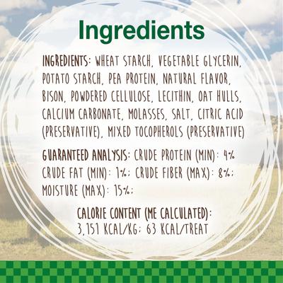 Show full view: Nylabone Healthy Edibles WILD Natural Long Lasting Bison Dog Chew Treats, Small, 16 count slide 5 of 13