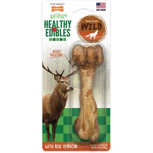 Nylabone Healthy Edibles WILD Natural Long Lasting Venison Flavor Dog Chew Treat, Large