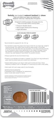 Show full view: Nylabone Just for Puppies Teething Chew Toy Classic Bone Chicken, X-Large  slide 7 of 13