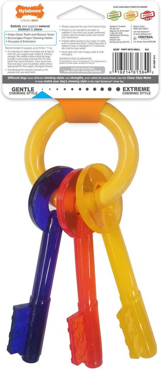 Nylabone Just for Puppies Teething Chew Toy Keys
