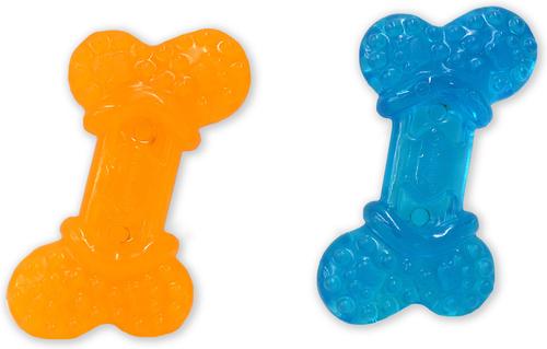 Show full view: Nylabone Moderate Chew FlexiChew Dog Bone, Twin Pack, Peanut Butter & Bacon, XX-Small slide 3 of 12