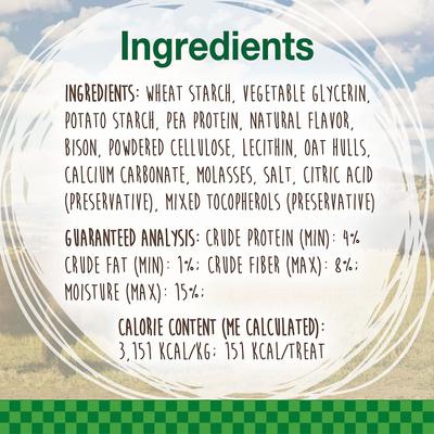 Show full view: Nylabone Natural Healthy Edibles Wild with Real Bison Medium Dog Treats, 6 count slide 5 of 12