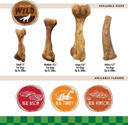 Show full view: Nylabone Natural Healthy Edibles Wild with Real Bison Medium Dog Treats, 6 count slide 8 of 12