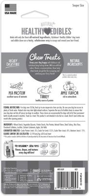 Show full view: Nylabone Natural Healthy Edibles with Real Turkey & Apple Large Dog Bone Treat, X-Large, 2 count bundle slide 3 of 11