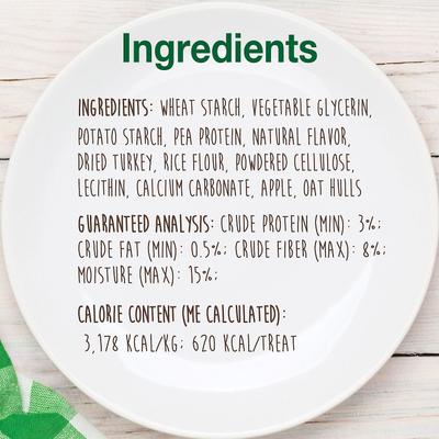 Show full view: Nylabone Natural Healthy Edibles with Real Turkey & Apple Large Dog Bone Treat, X-Large, 2 count bundle slide 5 of 11