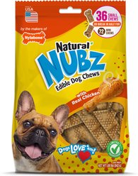 Nylabone Natural Nubz Chicken Dog Treat, 36 count