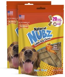 Nylabone Natural Nubz Chicken Dog Treat, Large, 40 count