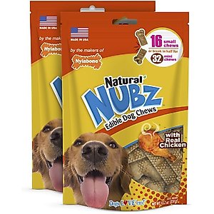 Nylabone Natural Nubz Chicken Dog Treat, Small, 32 count