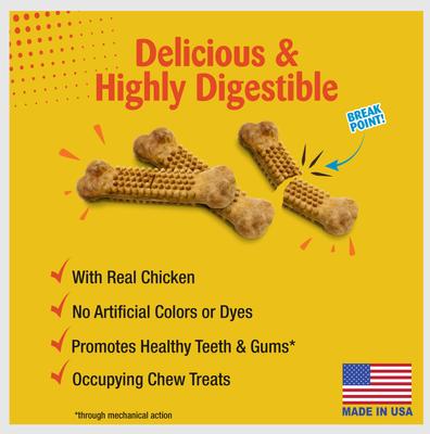 Show full view: Nylabone Natural Nubz Chicken Dog Treat, Small, 32 count slide 3 of 10