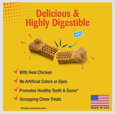 Show full view: Nylabone Nubz Large Chicken Treats, 16 count + Power Chew Pretzel Chew Toy slide 9 of 9