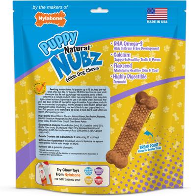 Show full view: Nylabone Nubz Turkey & Sweet Potato Flavored Puppy Chew Treat, 28 count slide 6 of 9