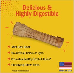 Nylabone Nubz WILD Natural Long Lasting Edible Bison Flavor Dog Chews, X-Large slide 2 of 9