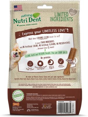 Show full view: Nylabone Nutri Dent Filet Mignon Flavored Dog Dental Chews, Medium, 20 count slide 8 of 13