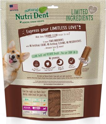 Show full view: Nylabone Nutri Dent Filet Mignon Flavored Dog Dental Chews, Medium, 40 count slide 5 of 12